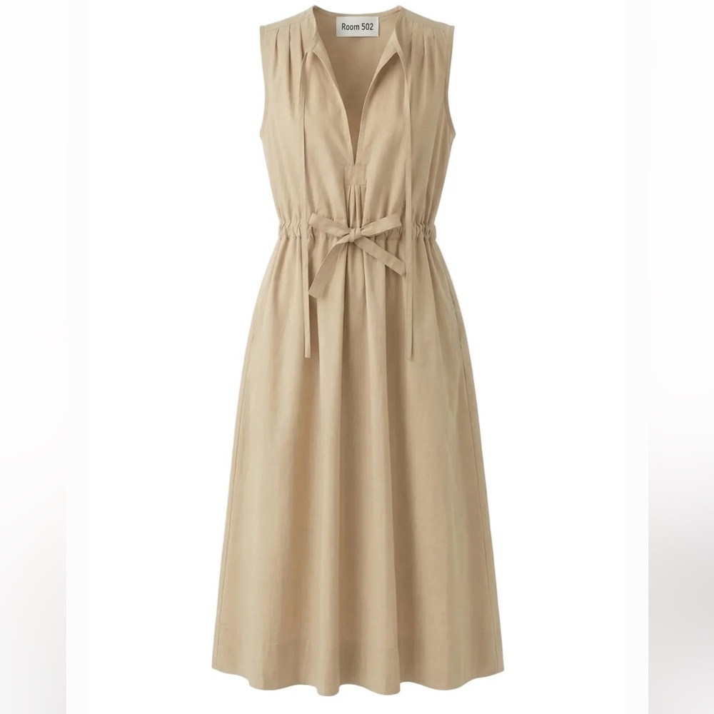 Room 502 Jessica Kaftan Dress in Beige Cotton size 10 42 $445 - Picture 14 of 15
